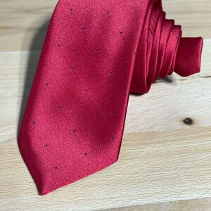 Wembley Red Tie with Subtle Dots